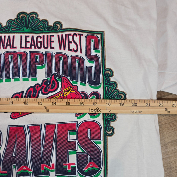 Vintage 1993 Atlanta Braves National Champions T Shirt Men XL USA Single Stitch - Picture 4 of 6